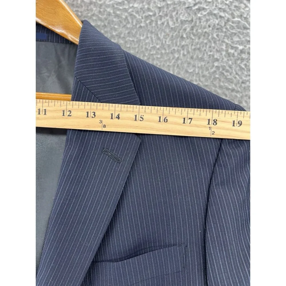 Daniel Cremieux Performance Loro Piana 44S Blue Sports Coat Blazer‎ Stripe ITALY